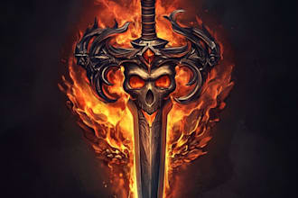 create an fantasy game logo and branding