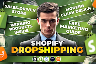 design professional high converting shopify store and dropshipping website