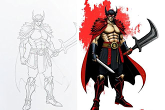 draw manga page custom dark berserk art in high quality