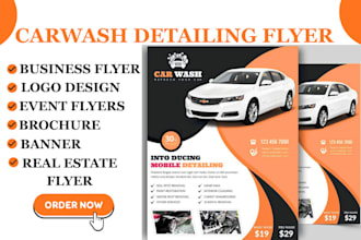 design car wash, event flyer, business flyers professionally