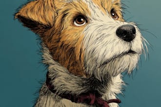 do cartoon disney style pet portrait