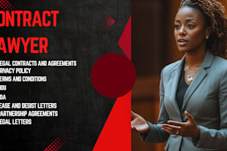 be your lawyer for contracts, agreements, terms and conditions, mou, and nda