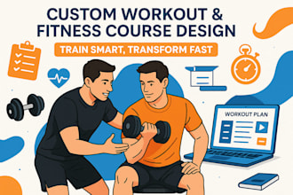 create a workout plan, diet, training program and fitness training course