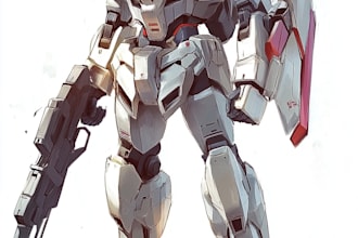draw high quality robot, mecha concepts