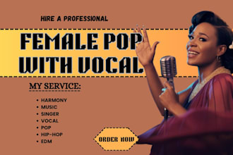 be your female pop, jazz singer, record harmonies and vocals