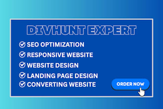 design and build a professional responsive website in divhunt