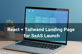 do react landing page with tailwind for saas product launch