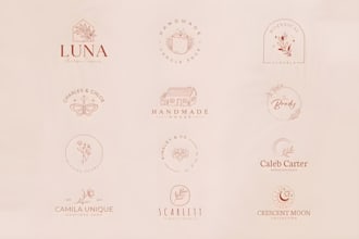 do wonderful floral, garden, botanical, flower shop, female, pink logo design