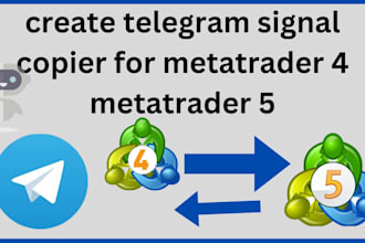 create a telegram signal copier to metatrader 4 and  mt5