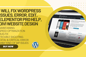 provide professional wordpress help and elementor fix
