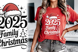 create unique custom christmas t shirt and sweater designs