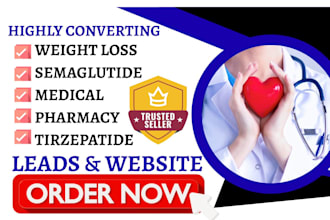 build weight loss website medical clinic pharmacy tirzepatide and generate leads