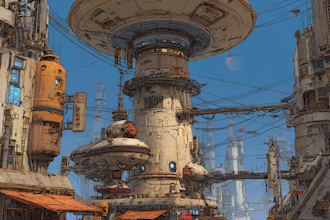 create stunning cyberpunk city art