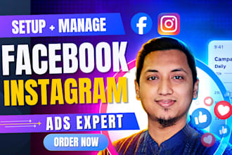 setup and manage facebook ads, instagram ads, and meta ads campaign