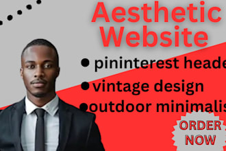 design aesthetic website, pinterest header, vintage and outdoor minimalist syle