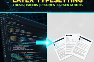 typeset and professionally format your academic paper, thesis or report in latex