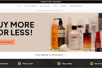 beauty salons ecommerce website lash techs store hair stylists booking website