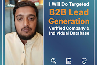 b2b lead generation and build a verified companies  database