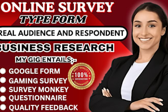 create custom online survey for market research feedback and data collection