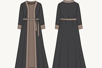 create elegant abaya fashion illustrations and textile print designs