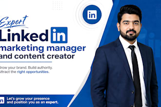 be your expert linkedin marketing manager and content creator