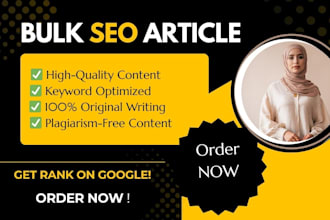 write bulk SEO articles and bulk blog posts