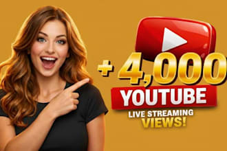 organic youtube live stream promotion with 4,000 real views