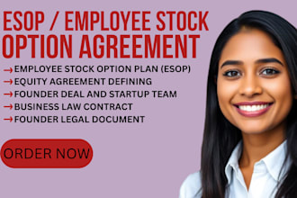 create employee stock option or equity agreements for startups and founders