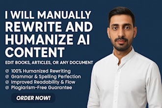 professionally rewrite, humanize ai content