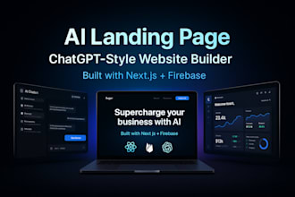 design a modern ai landing page for your startup or saas
