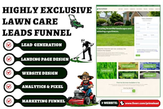 generate lawn care leads landscaping gardening irrigation tree trimming website