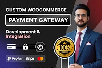 integrate any custom payment gateway API into woocommerce