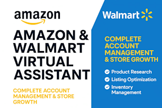 amazon and walmart store as a professional virtual assistant