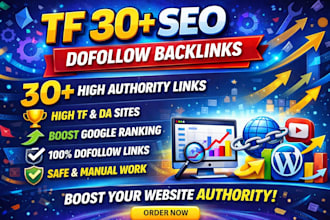 make tf 30 plus UK dofollow seo backlinks