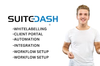 setup suitedash CRM automation as an expert suitedash client portal