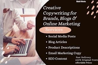 write high quality copywriting and creative content
