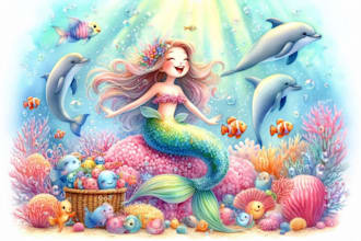 children story book illustration watercolor, children book illustration