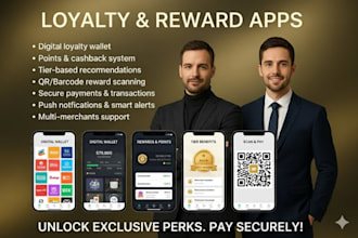 develop loyalty app, loyalty wallet app with advanced core features, admin panel