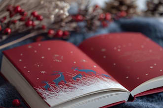 make festive christmas coloring book designs for KDP
