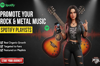 promote your rock or metal music on real spotify playlists for organic growth