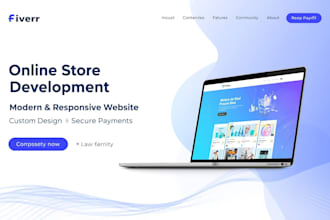 build a ecommerce online store website with admin panel