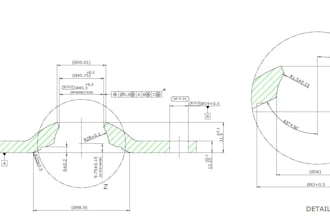 create professional 2d autocad mechanical drawings and machine parts