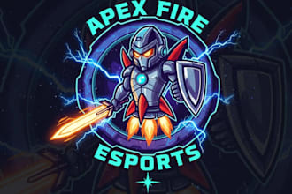 make high quality premium esport rocket mascot logo with t shirt design