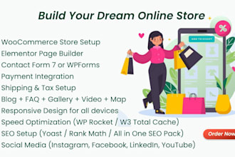 create a fully featured wordpress ecommerce website