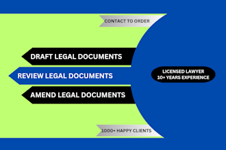 draft legal complaints, motions, contracts, appeals, and briefs