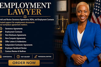 draft and review severance agreements, ndas, and employment contracts