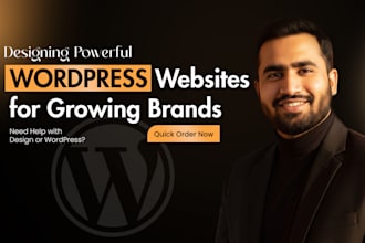 custom wordpress website with branding and UI UX design