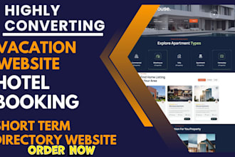 build vacation rental website short term direct booking hotel resort booking