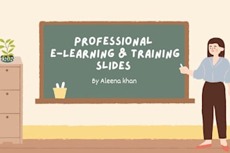 design professional e learning slides training or educational presentation