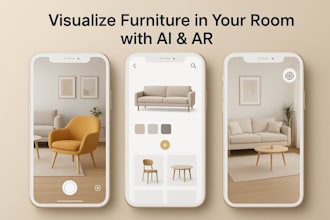 build ai virtual 3d ar furniture app, ar decor app, furniture catalog app